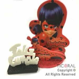 ADORNO LADY BUGS GOMA EVA FELIZ CUMPLEA�OS X1